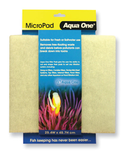 Aqua One Micro Pad - Self Cut Filter Pad 25.4 W X 45.7cm L