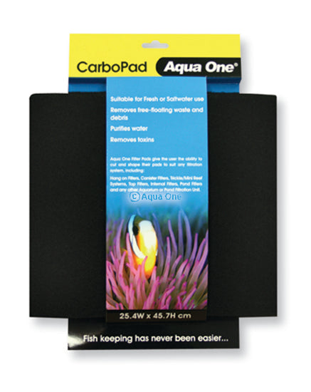 Aqua One Carbo Pad - Self Cut Filter Pad 25.4 W X 45.7cm L