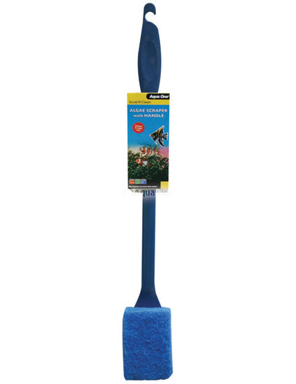 Aqua One Scrub N Clean Algae Scraper With Handle 18inch