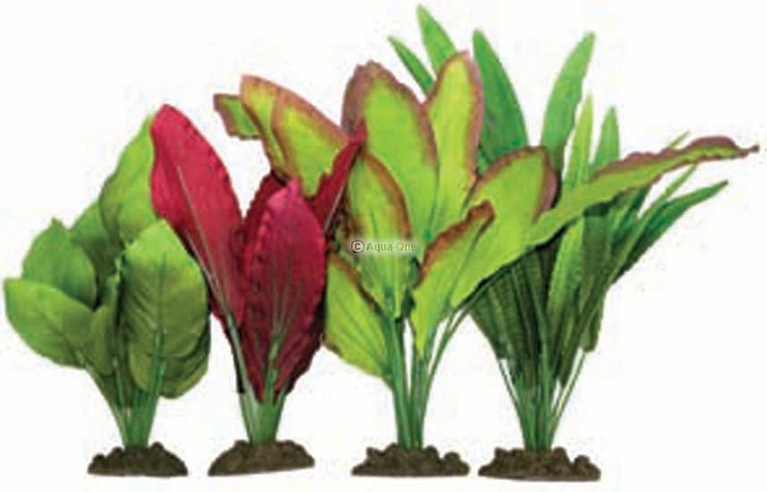 Aqua One Silk Plant 4pk Mix - Newlyn - pets - Aqua One - 9325136081893