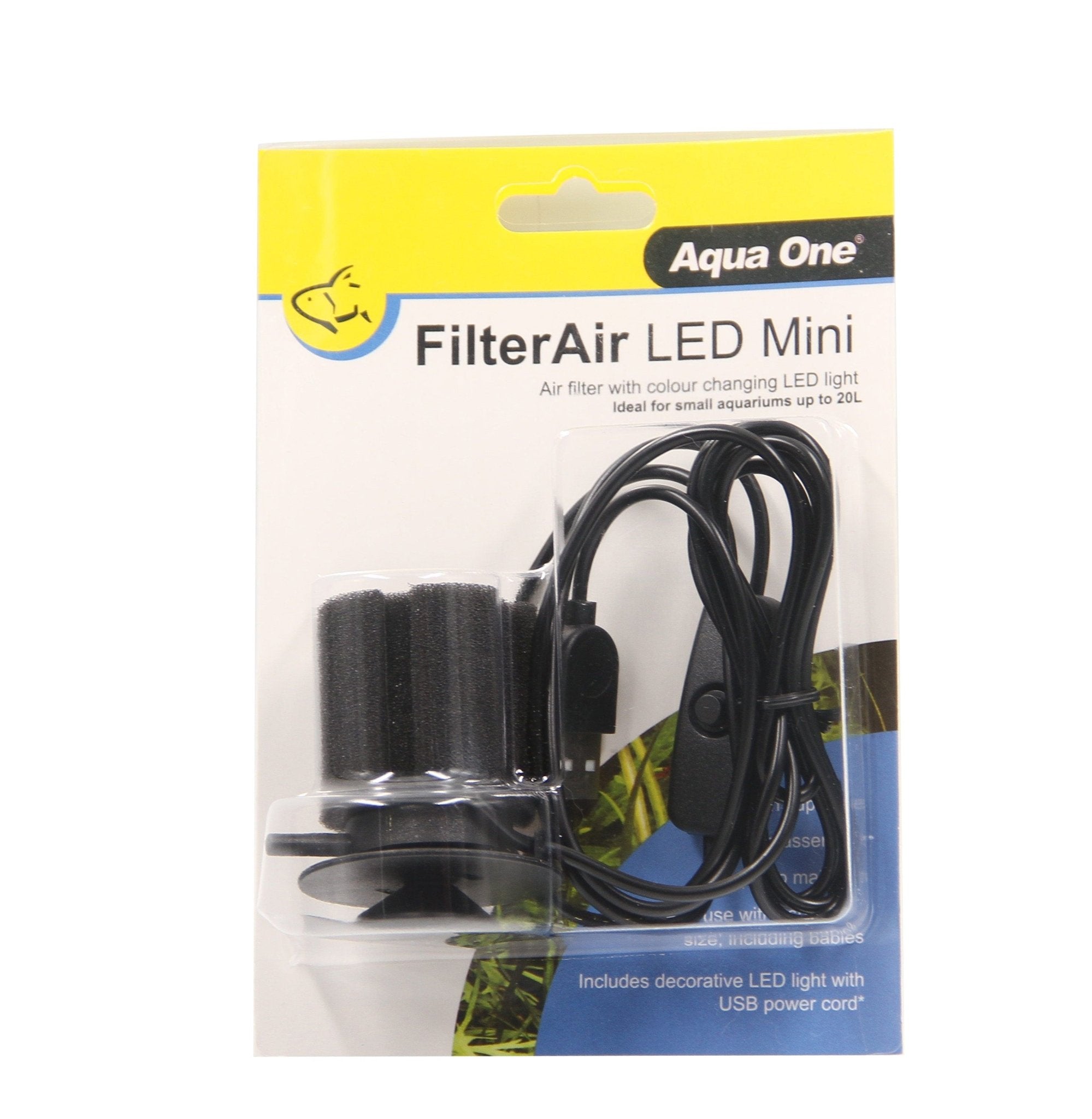 FilterAir Mini (20) with LED Light - Newlyn - pets - Aqua One - 9325136189209