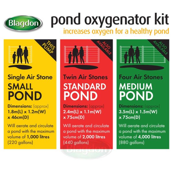Pond Oxygenator Kit With Twin Air Stone - Newlyn - pets - Blagdon - 755349028726