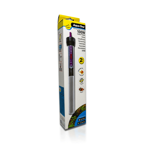 Aqua One Glass Fish Tank Heater 100w (up to 100L) - Newlyn - pets - Aqua One - 9325136030037